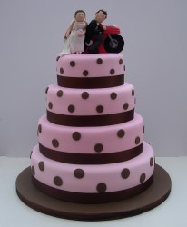 Polka dot wedding cake